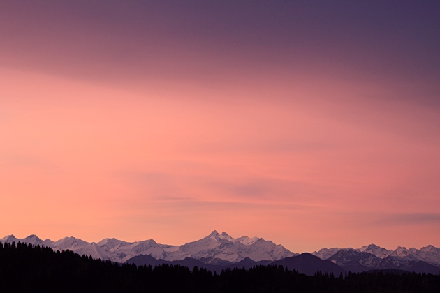 Spätherbstlicher Blick ins Kaisergebirge