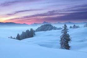 Wintermorgen in den Chiemgauer Bergen